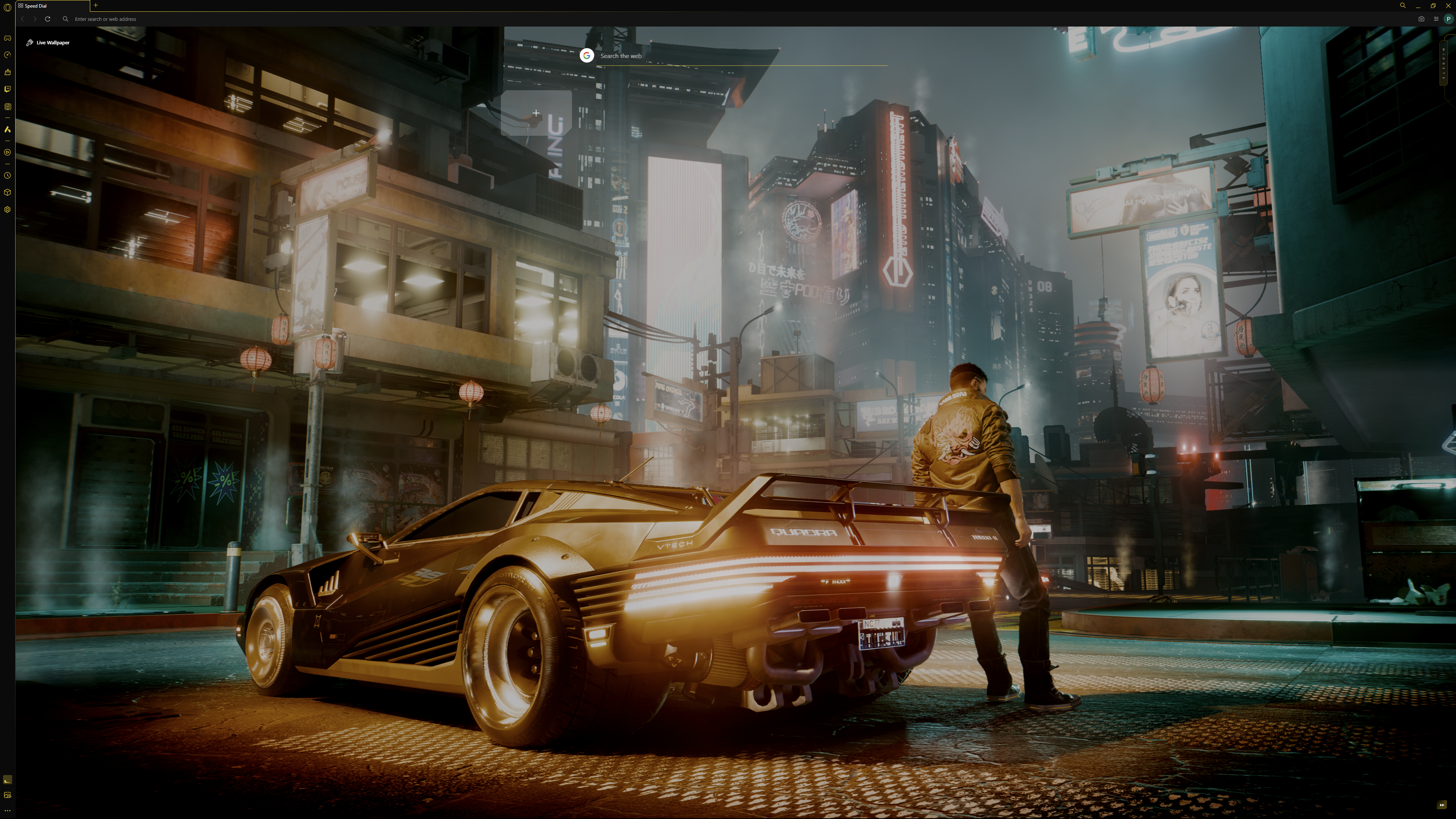 Opera GX Cyberpunk 2077 Live Wallpaper